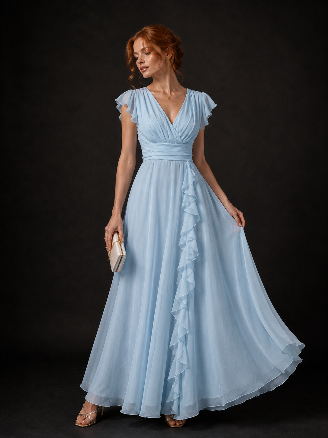 Midnight Cascade Gown