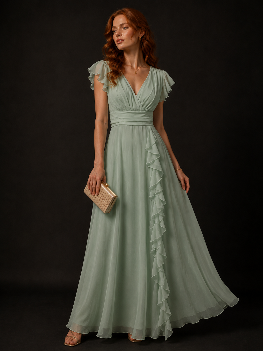 Midnight Cascade Gown
