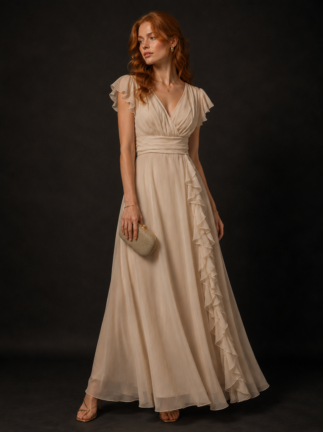 Midnight Cascade Gown