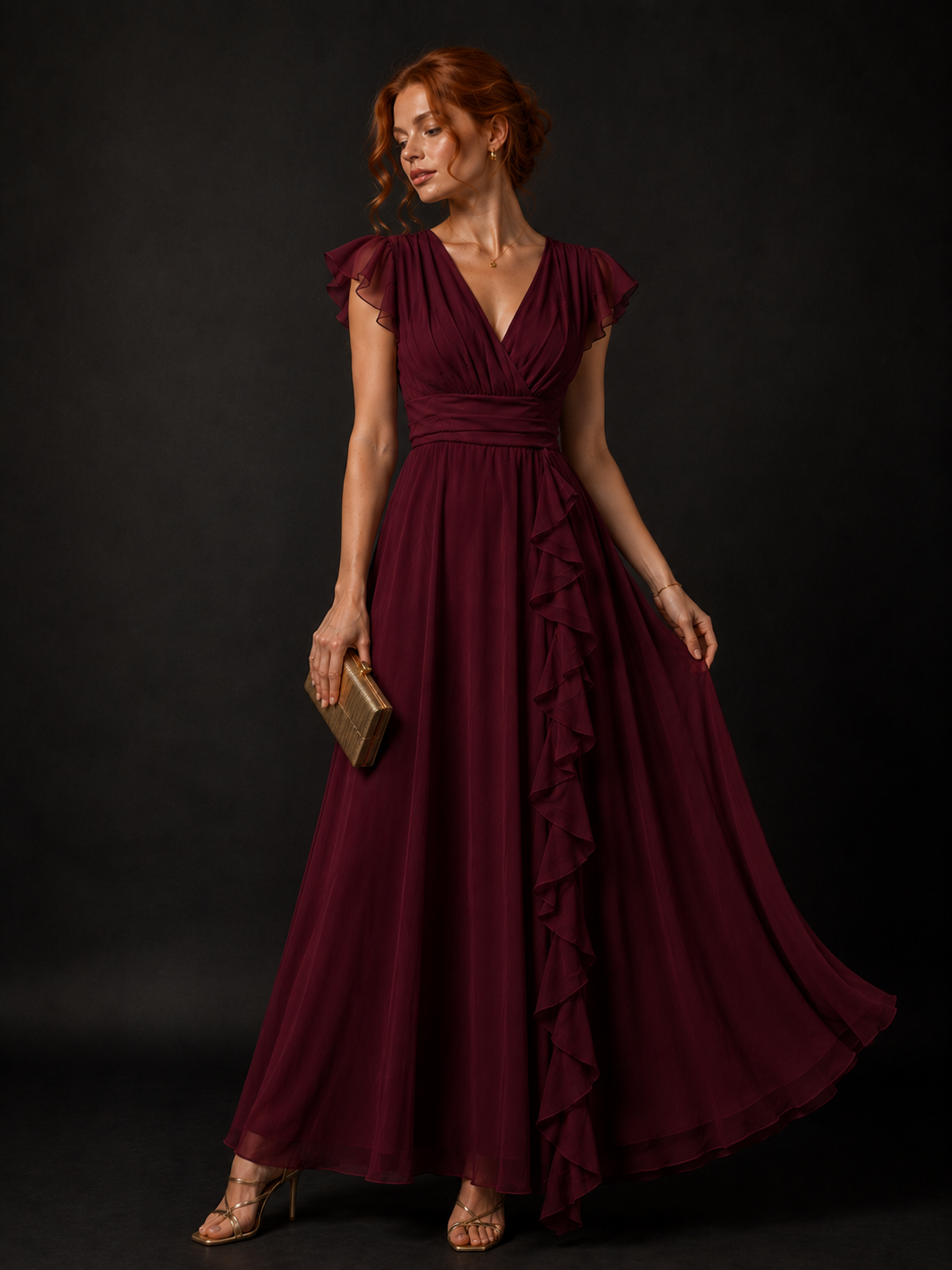 Midnight Cascade Gown