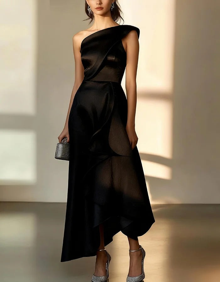 Sage Cascade Dress