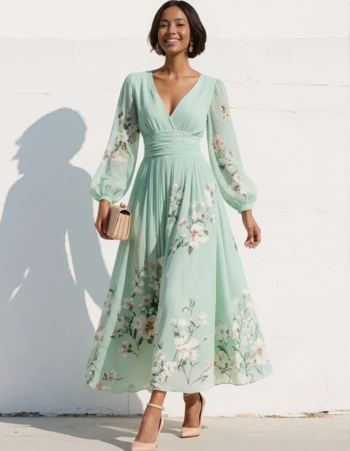 Sage Blossom Dress