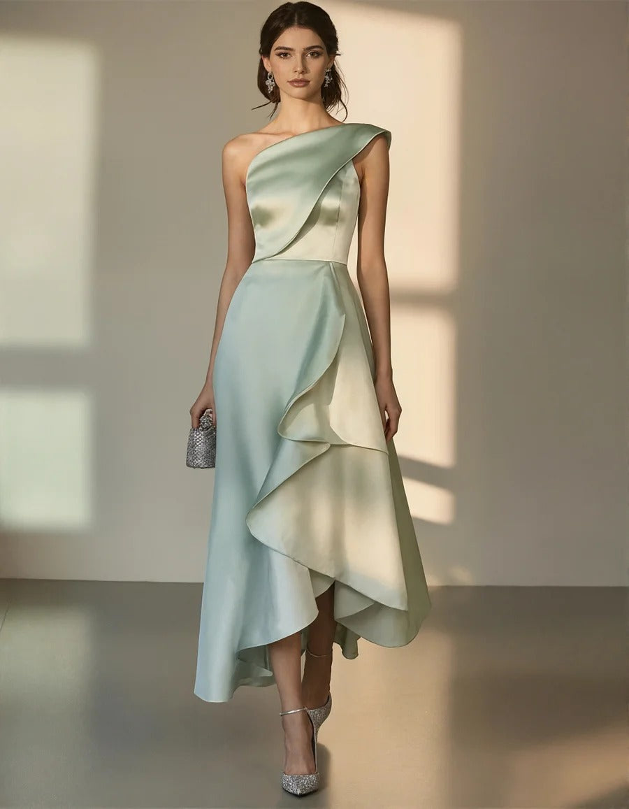 Sage Cascade Dress