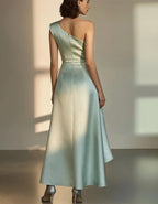 Sage Cascade Dress