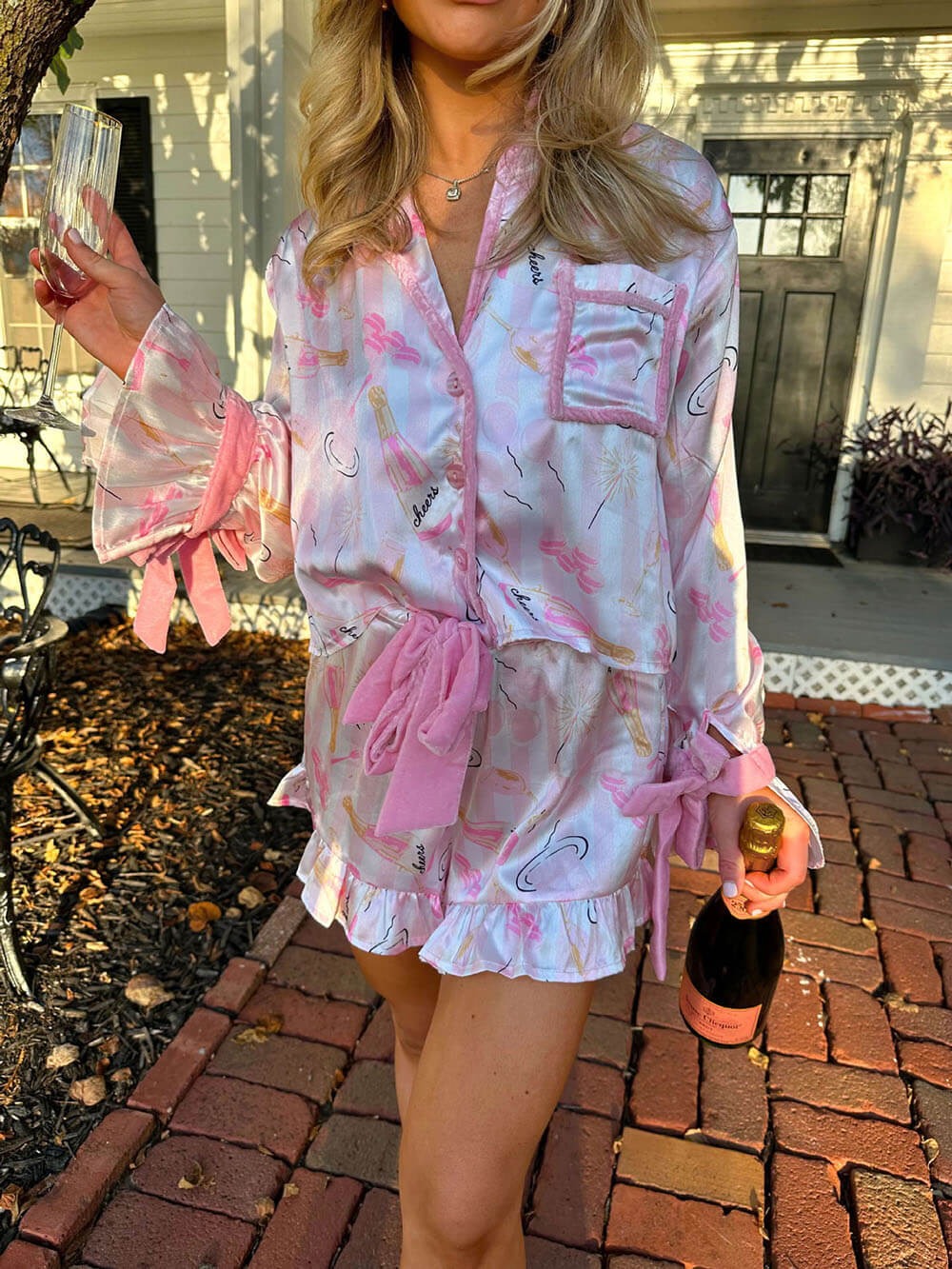 Pink Dream Satin Pajama Set