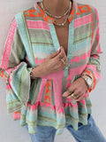 Boho Print Flowy Blouse