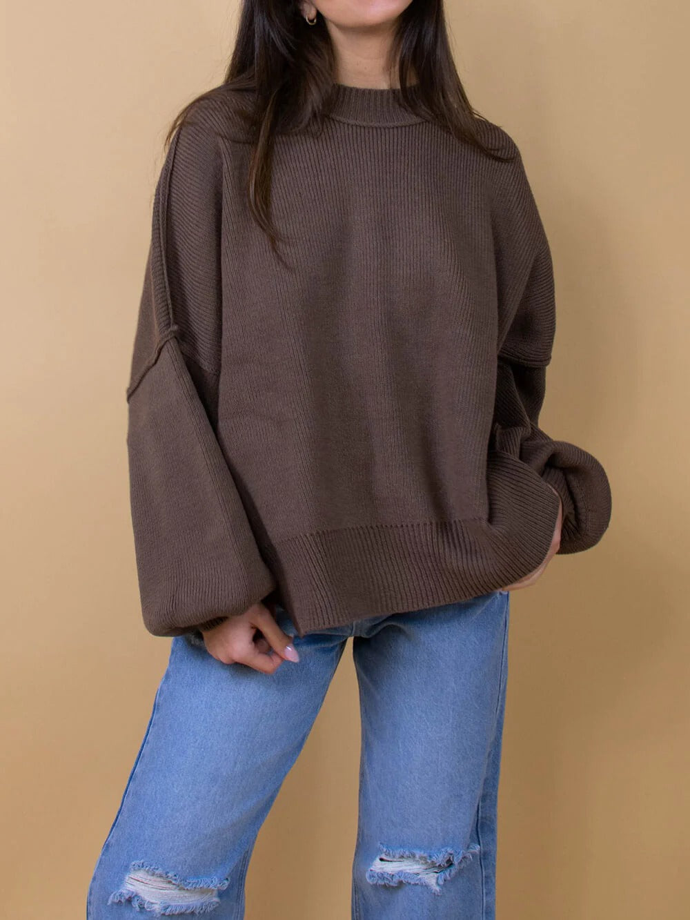 Oversized Minimal Knit Sweater