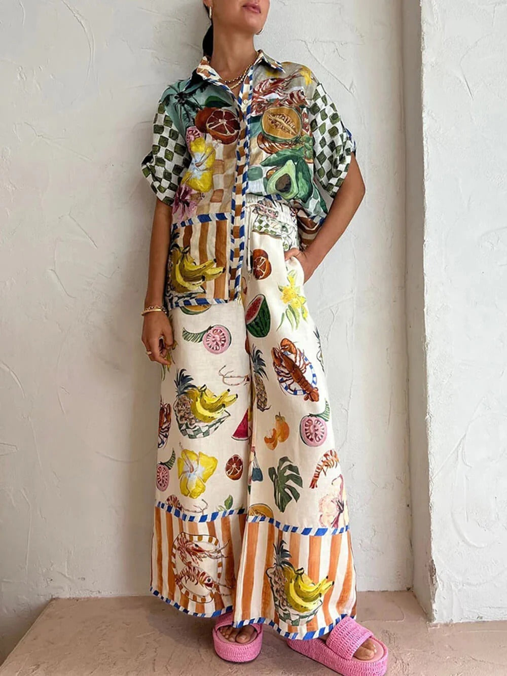 Tropical Market Pants Set