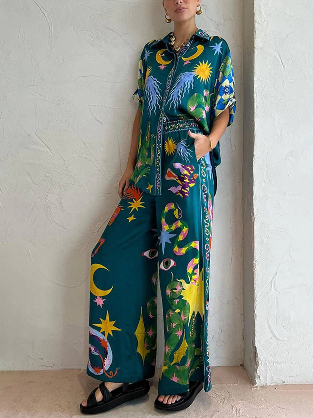 Midnight Celestial Pants Set