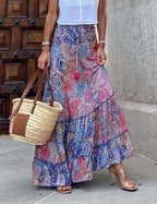 Sunset Paisley Maxi Skirt