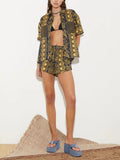 Midnight Gold Resort Shorts Set