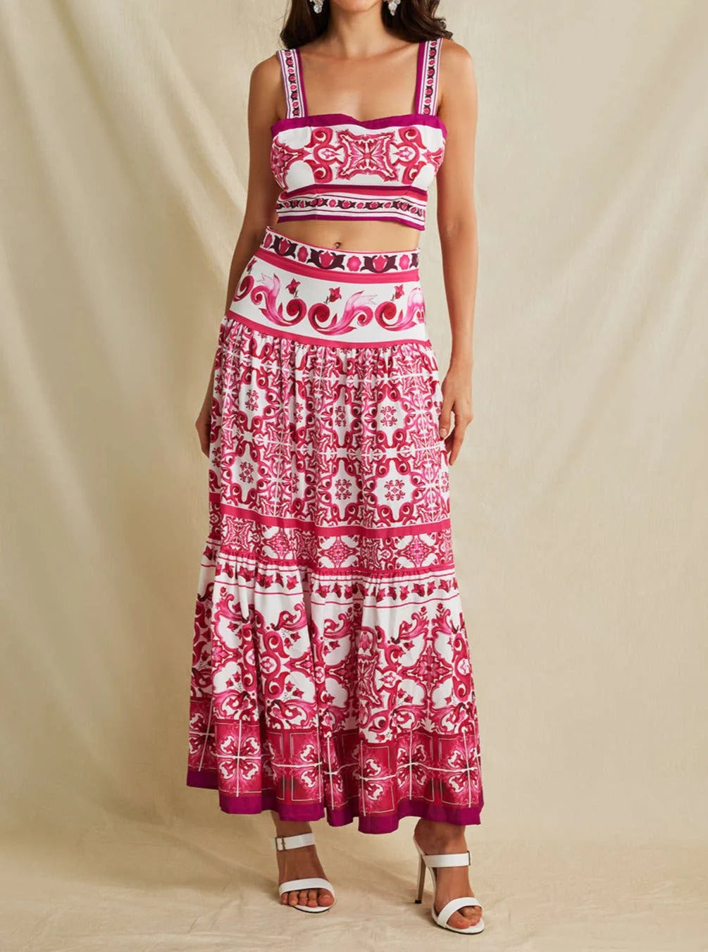 Rosé Charm Skirt Set