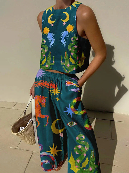Celestial Jungle Pants Set