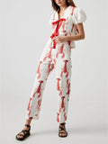 Women’s Coastal Lobster Print Pants Set