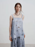 Minimalist Printed Strap Top