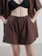 Cocoa Linen Shorts Set