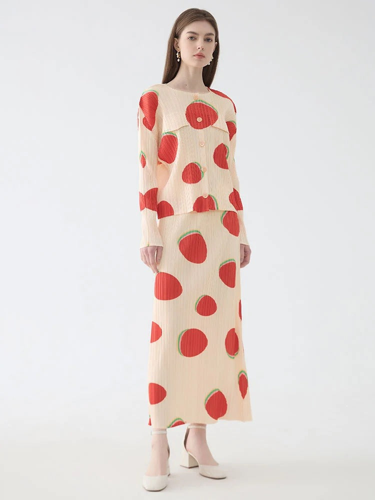 Peach Bloom Skirt Set