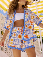 Mediterranean Sun Shorts Set