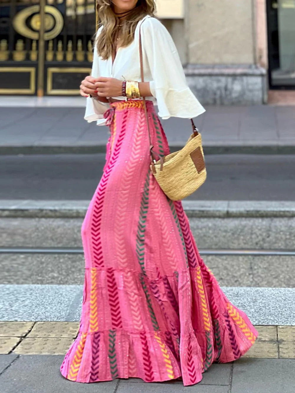 Pink Mirage Maxi Skirt