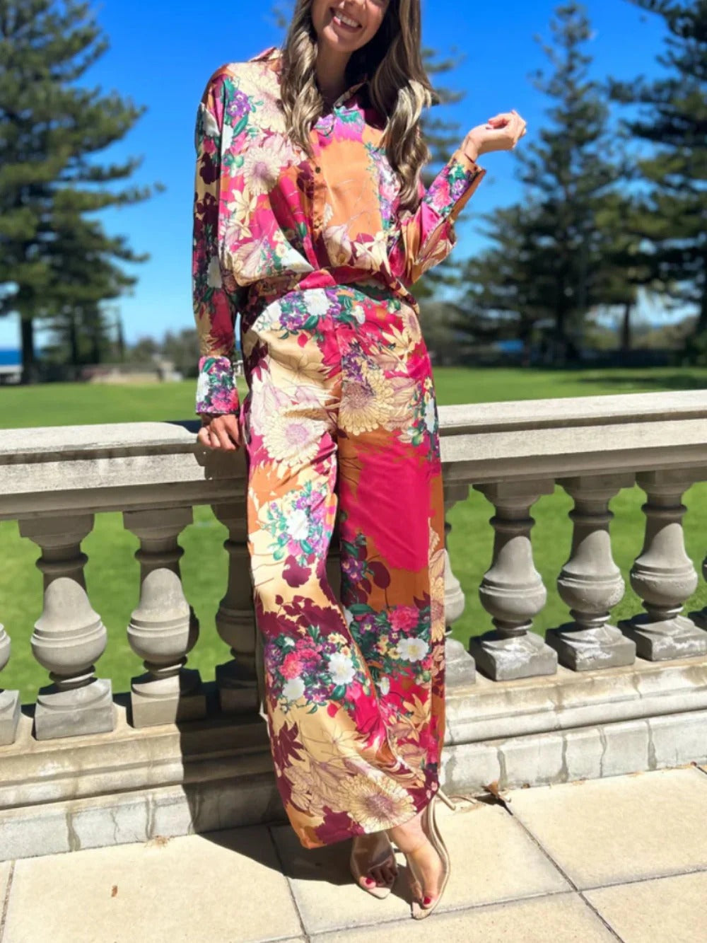 Sunset Bloom Pants Set