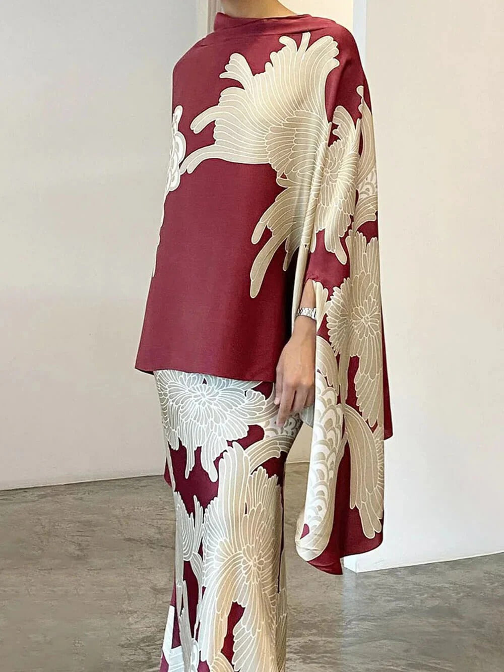 Royal Bloom Skirt Set