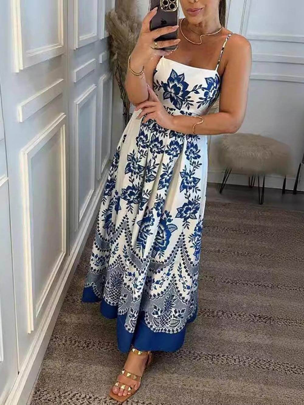 Coastal Bloom Maxi Dress