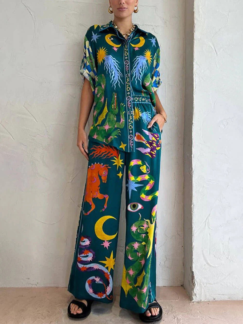 Midnight Celestial Pants Set