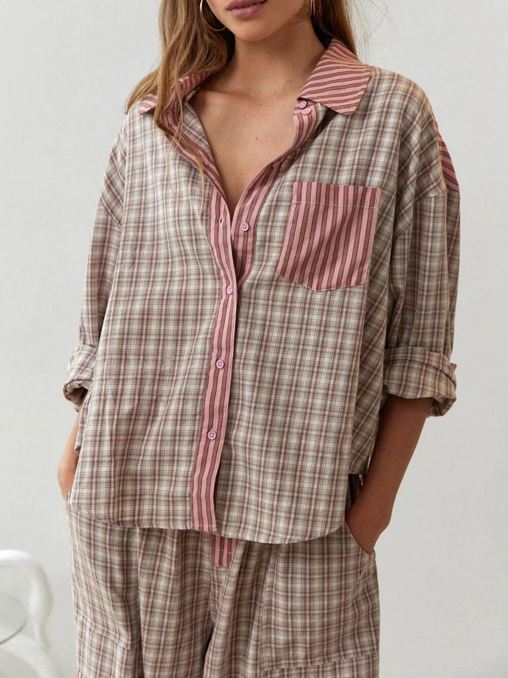 Cozy Check Lounge Pajama Set