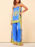 Women’s Boho Chic Printed Pants Set