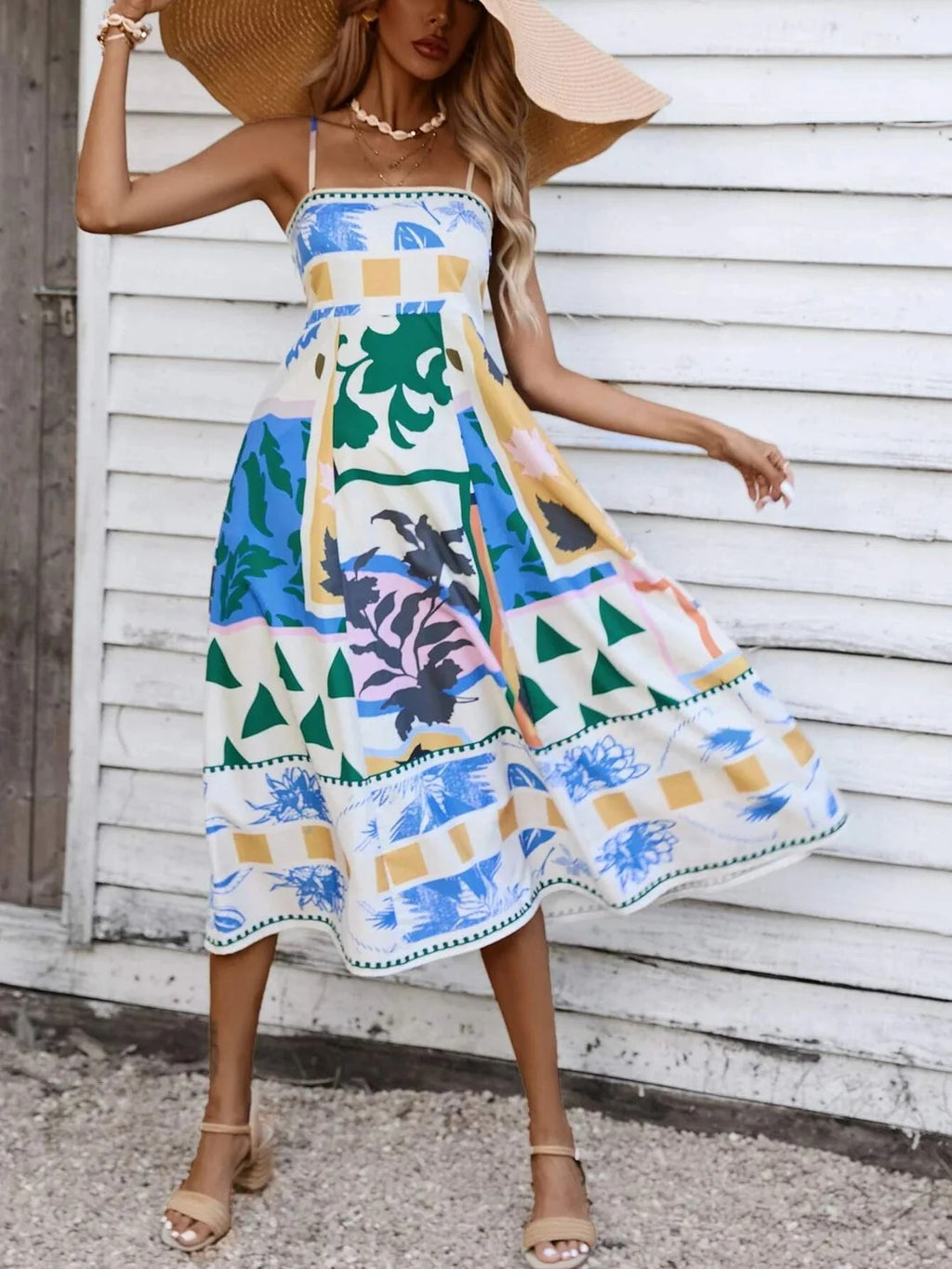 Sunset Mosaic Maxi Dress