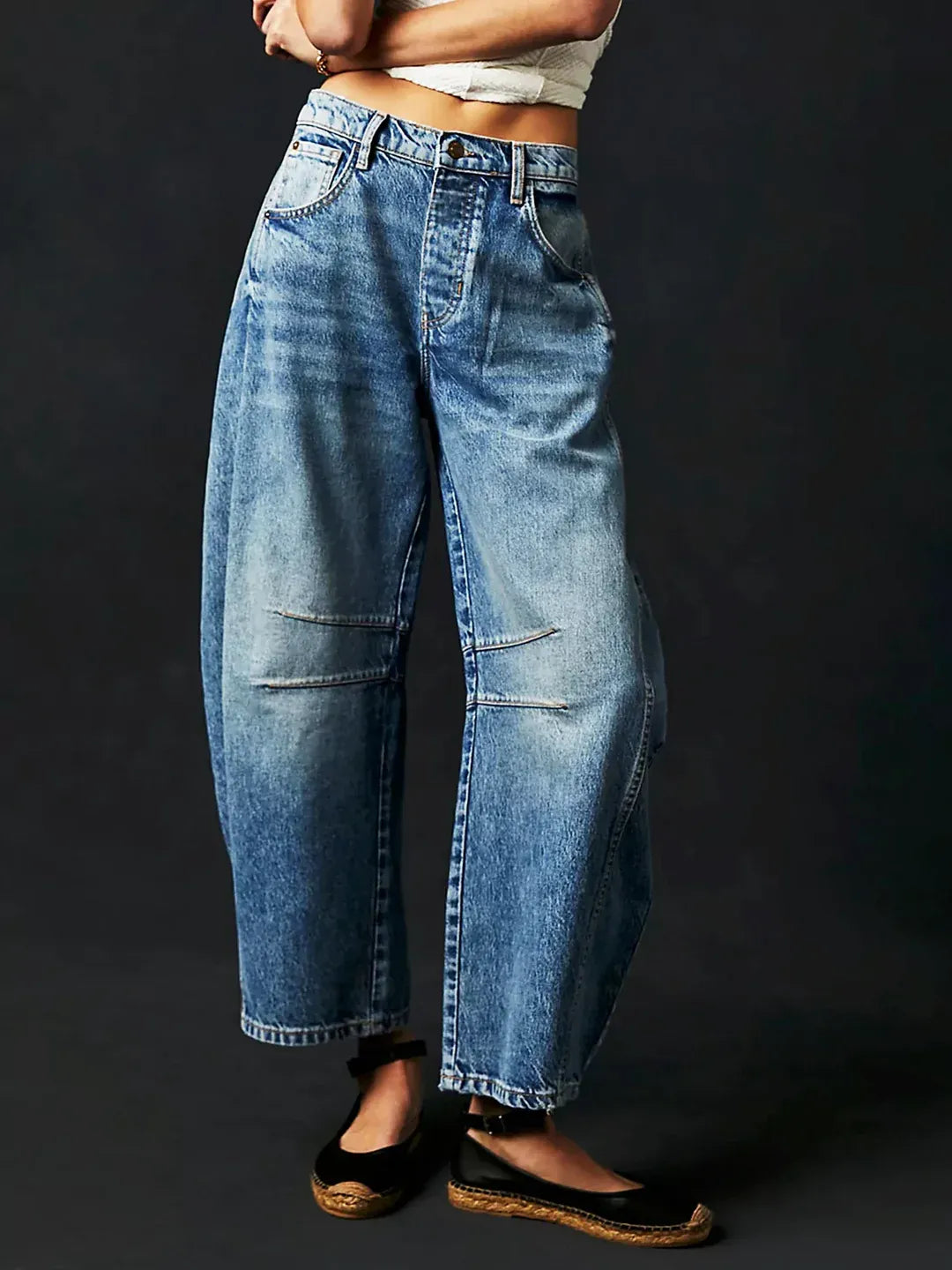 Women’s Leopard Print Wide-Leg Jeans