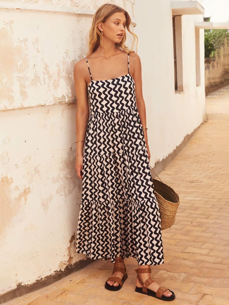 Wave Charm Maxi Dress