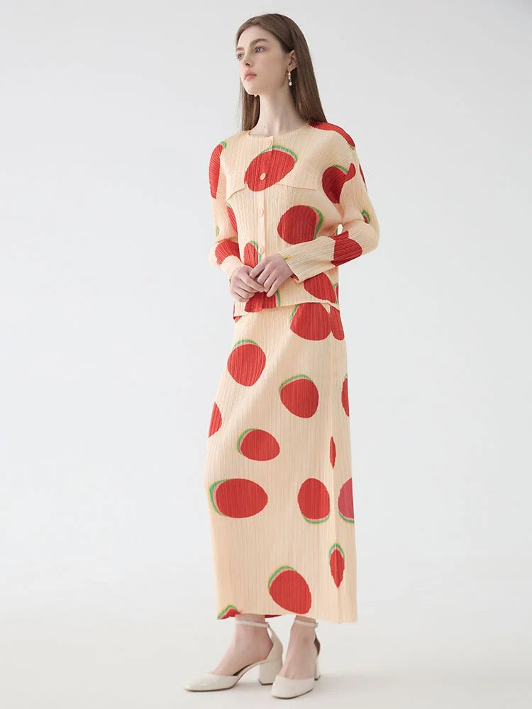 Peach Bloom Skirt Set