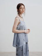 Minimalist Printed Strap Top