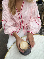 Sweet Heart Gingham Blouse