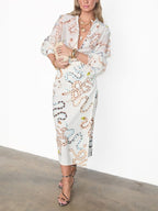 Serpent Chic Skirt Set