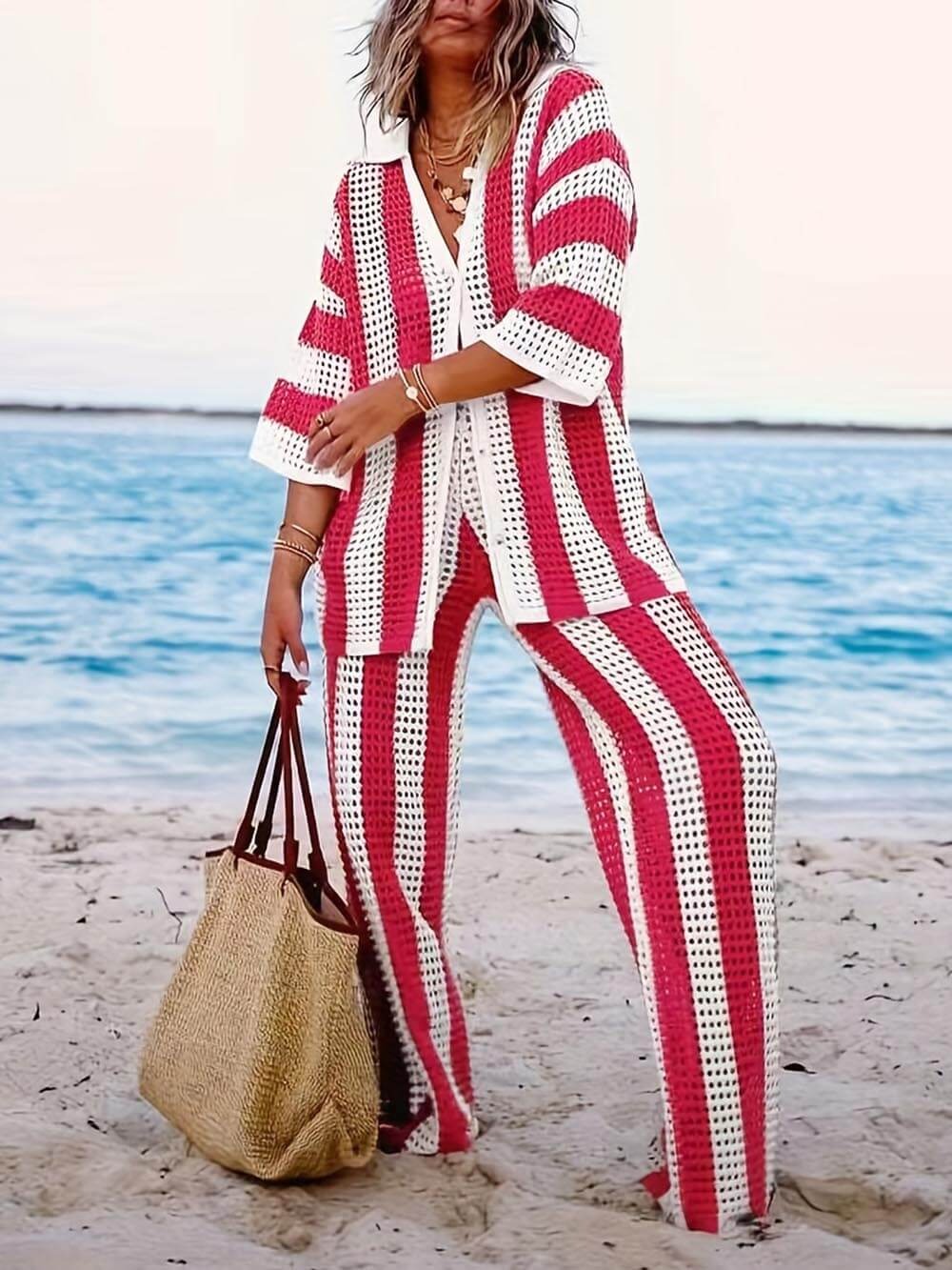 Coastal Knit Pants Set