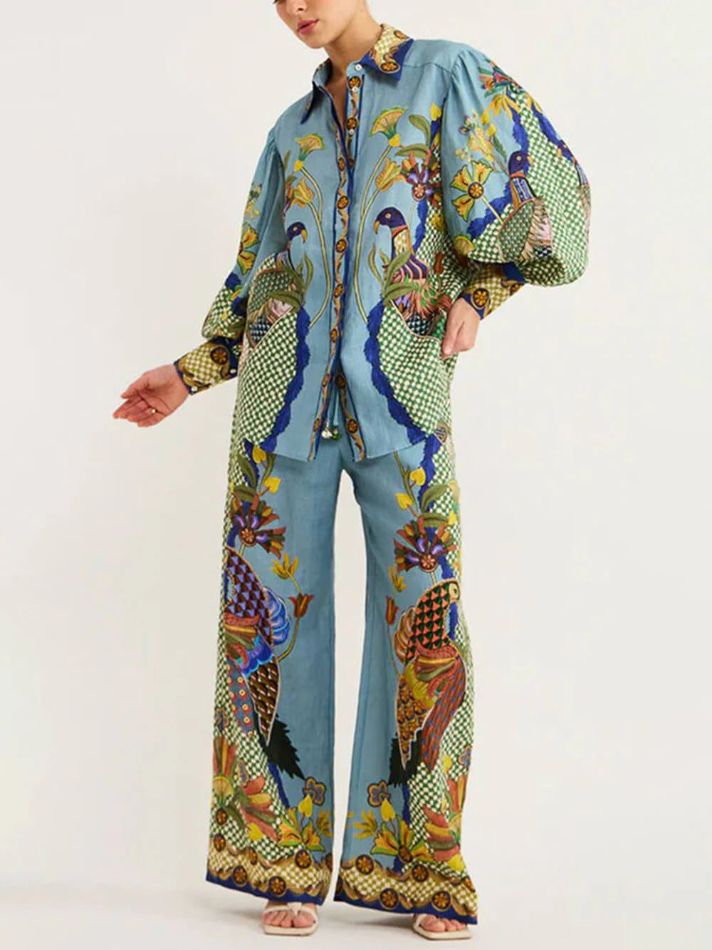 Azure Paradise Pants Set