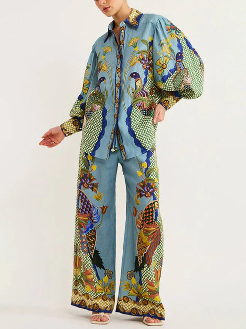 Azure Paradise Pants Set
