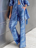 Blue Palm Luxe Pants Set