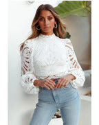 Elegant Lace High Neck Top