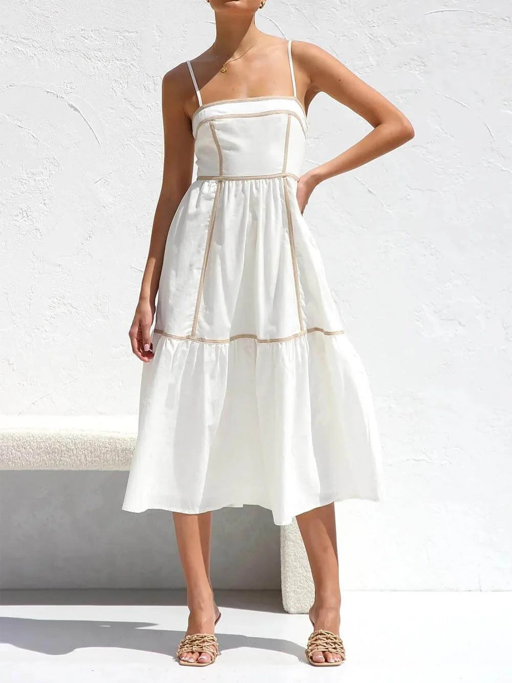 Ivory Grace Midi Dress
