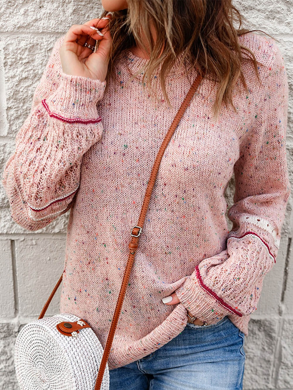 Soft Speckled Knit Sweater