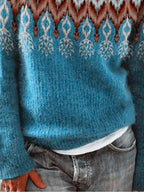 Boho Nordic Pattern Knit Sweater
