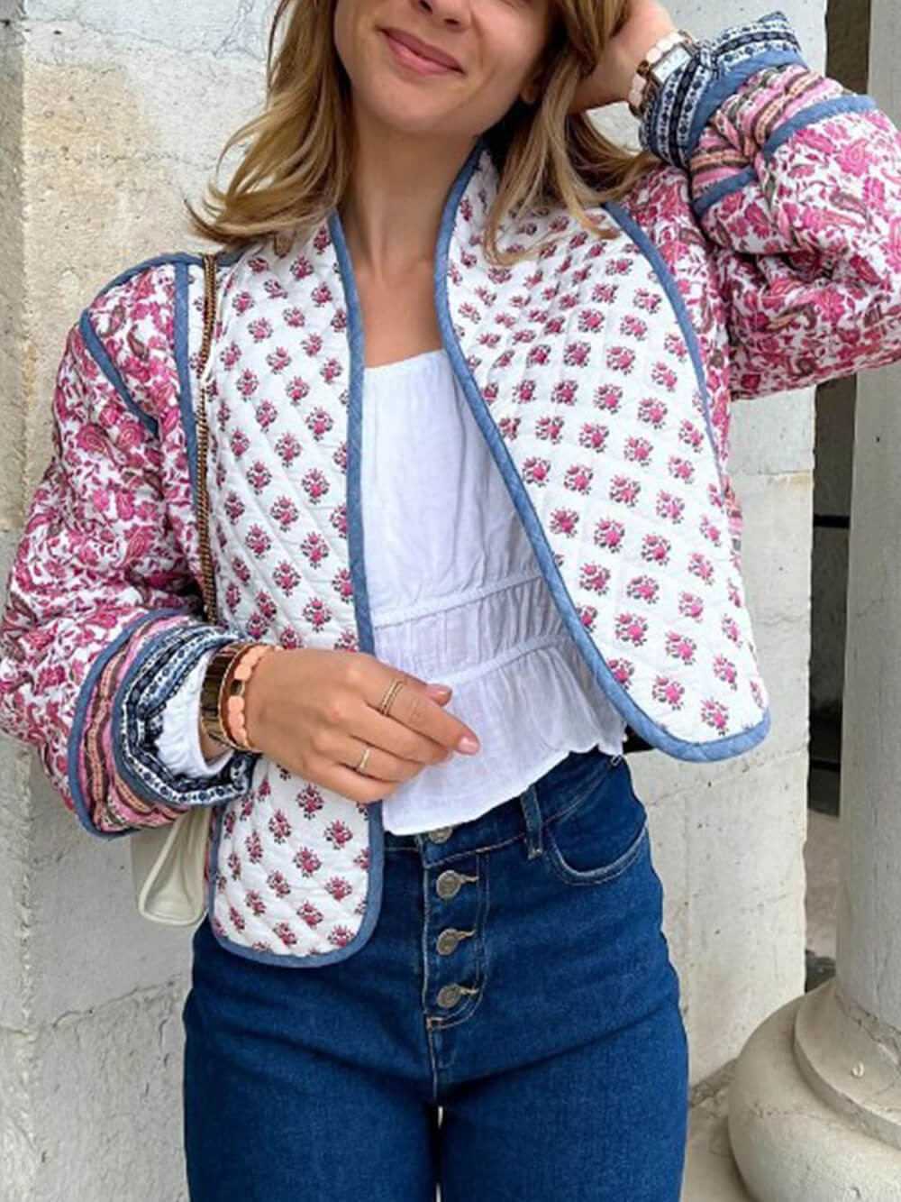 Vintage Patchwork Quilted Cardigan