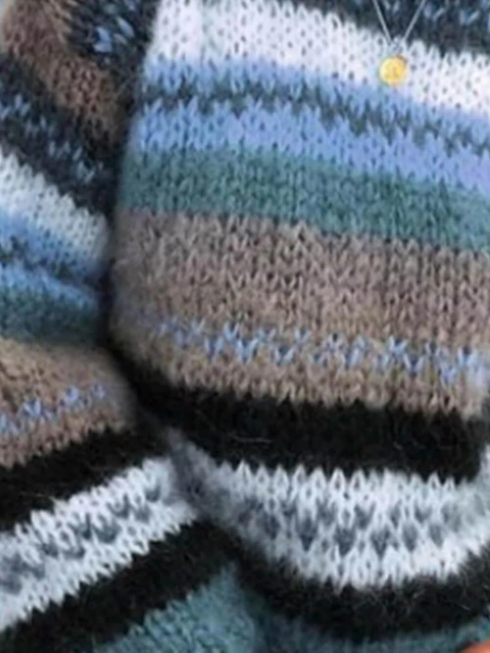 Vintage Stripe Chunky Knit Sweater
