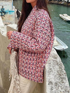 Vintage Pattern Knit Cardigan