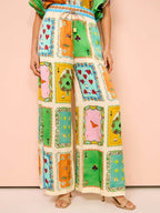 Women’s Luxe Printed Wide-Leg Pants Set