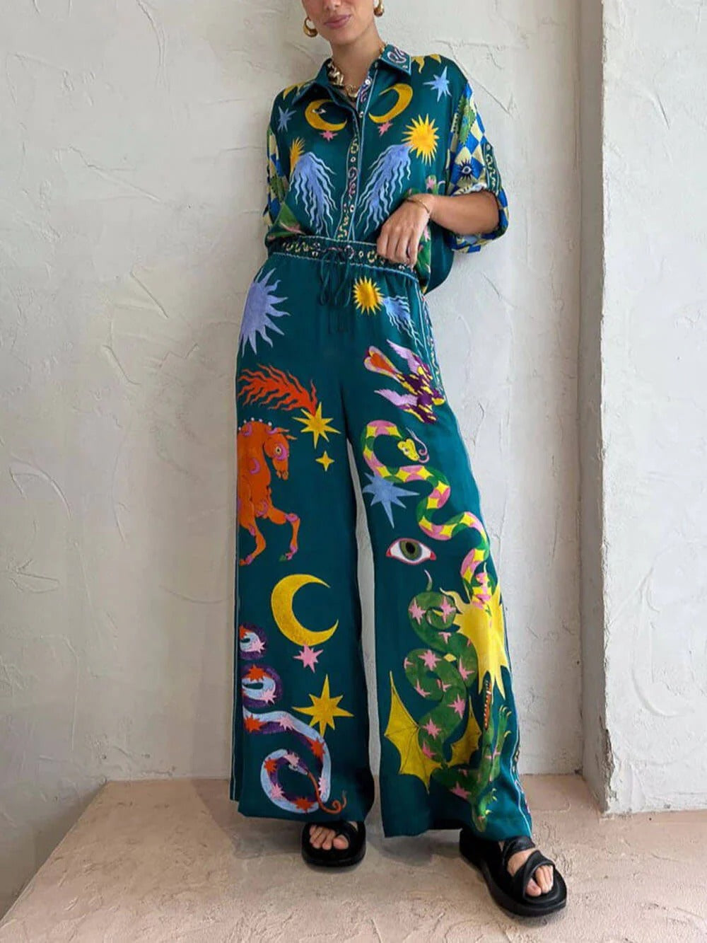 Midnight Celestial Pants Set