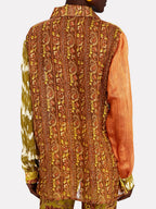Vintage Mixed Print Blouse